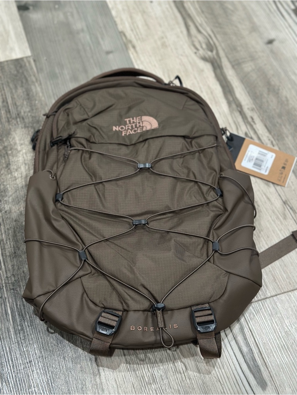 The North Face Borealis Backpack in Brown with Front Bungee
